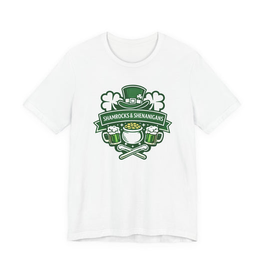 Shamrocks & Shenanigans T-Shirt — St. Patrick's Day Irish Party Tee