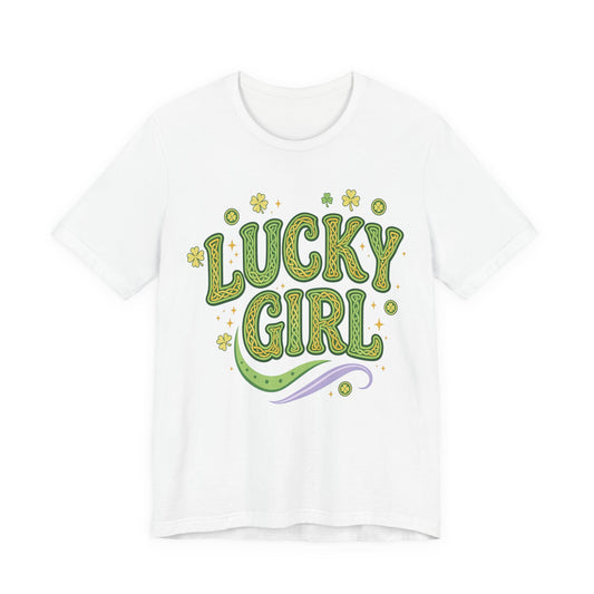 Lucky Girl T-Shirt — St. Patrick’s Day Retro Green Graphic Tee